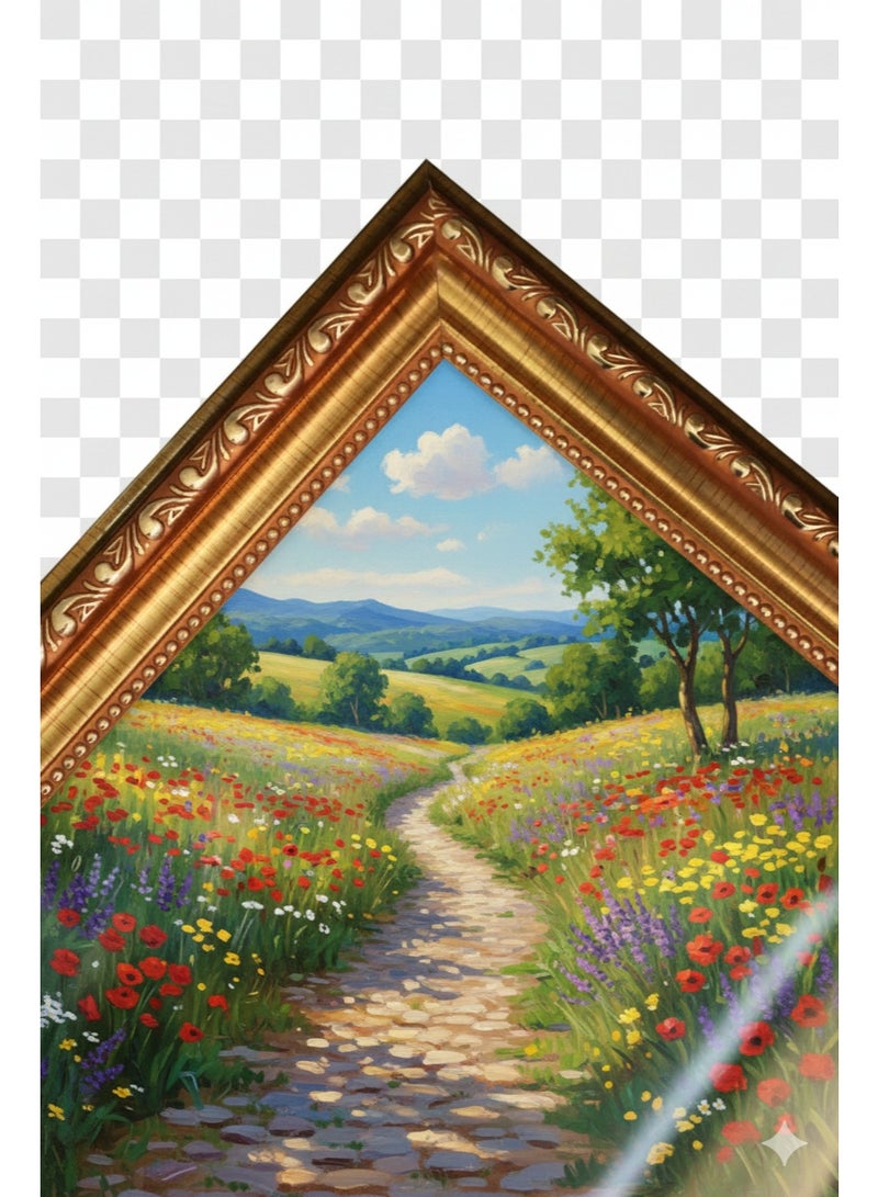 PVC Golden Photo Frame A4 (26×35 cm) – Waterproof Decorative Wall Frame for Certificates, Photos, Artwork & Documents, Lightweight Gold Border Display Frame - Image 3